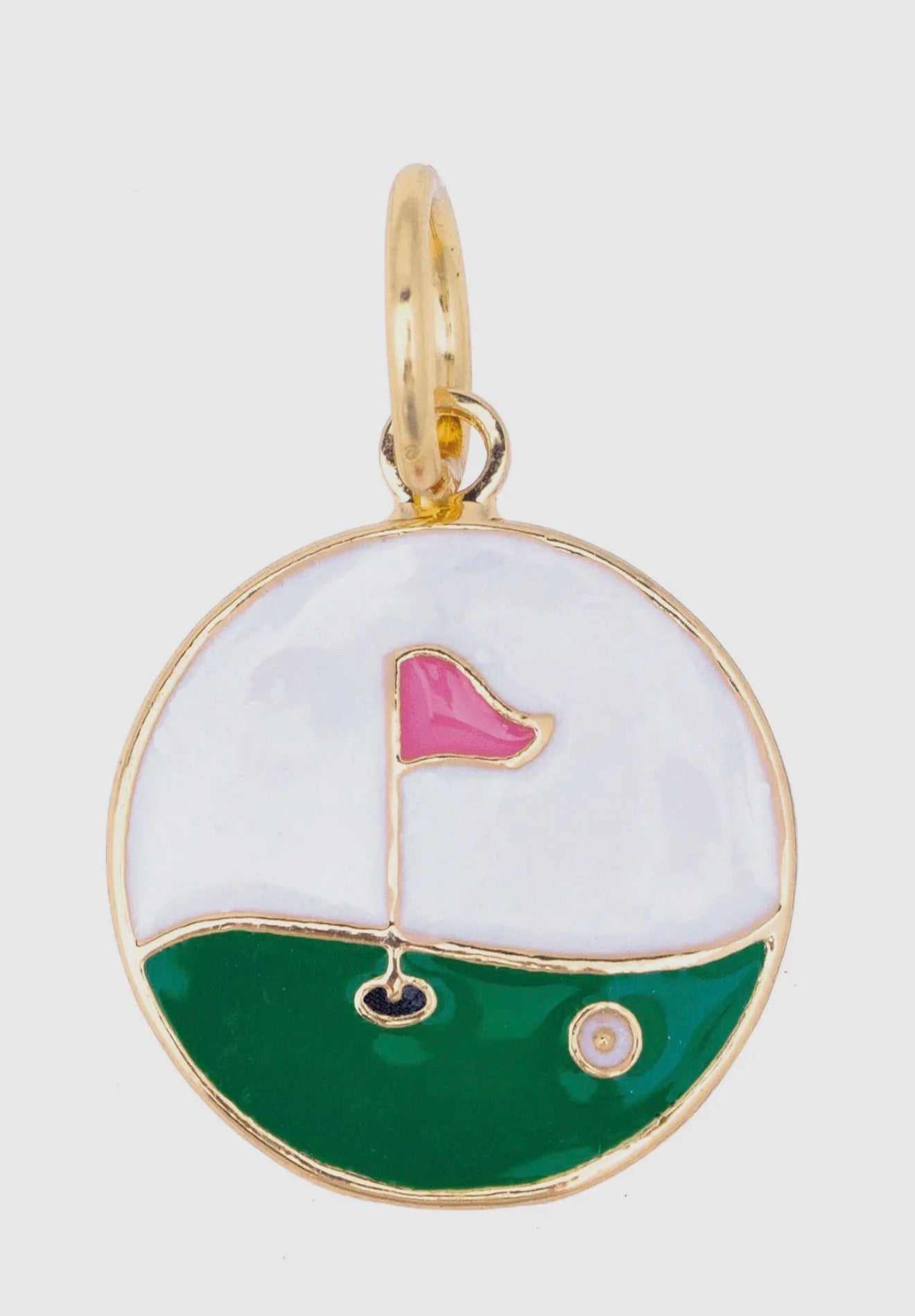 Hole in one disc charm