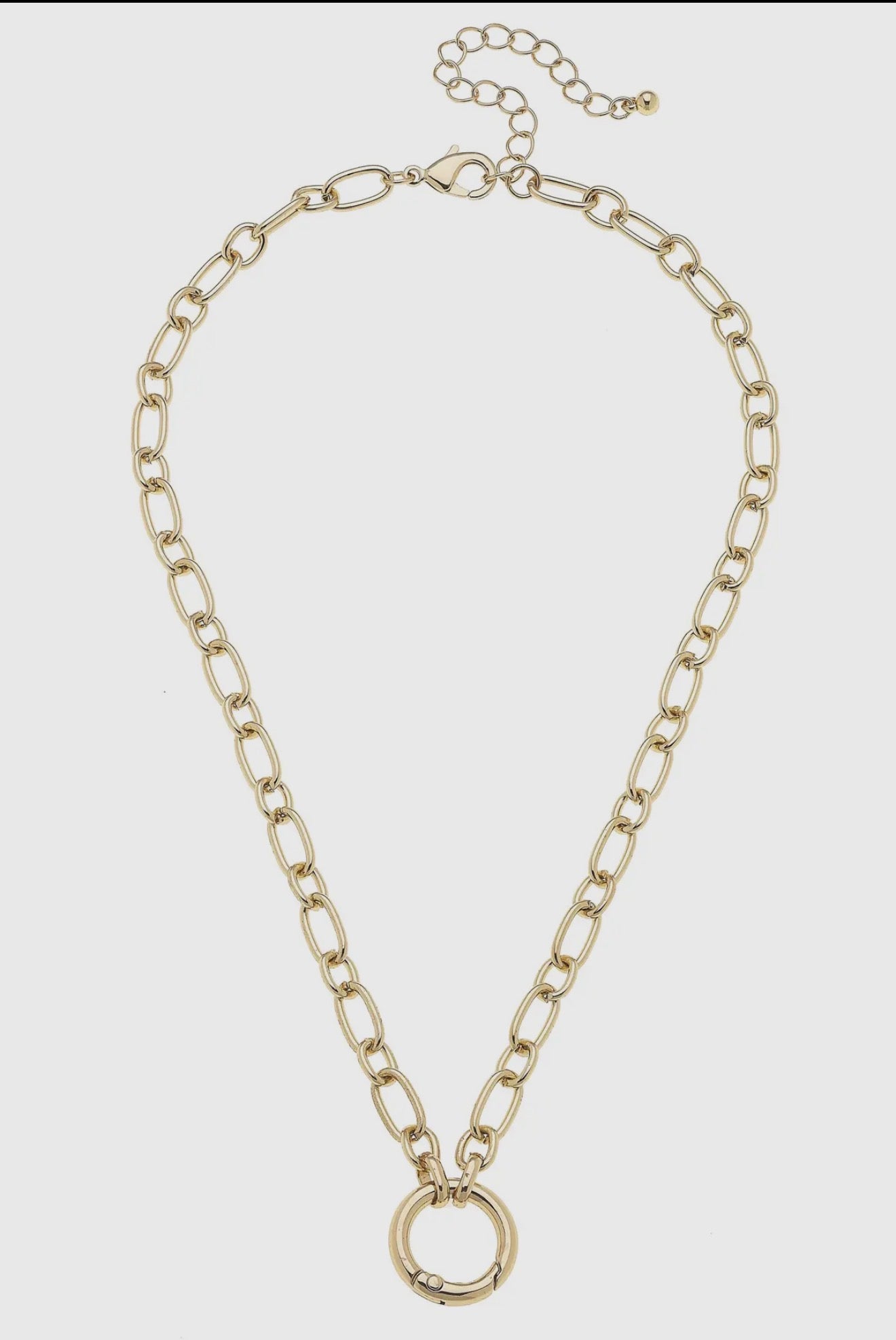 Charm Necklace Base in shiny gold