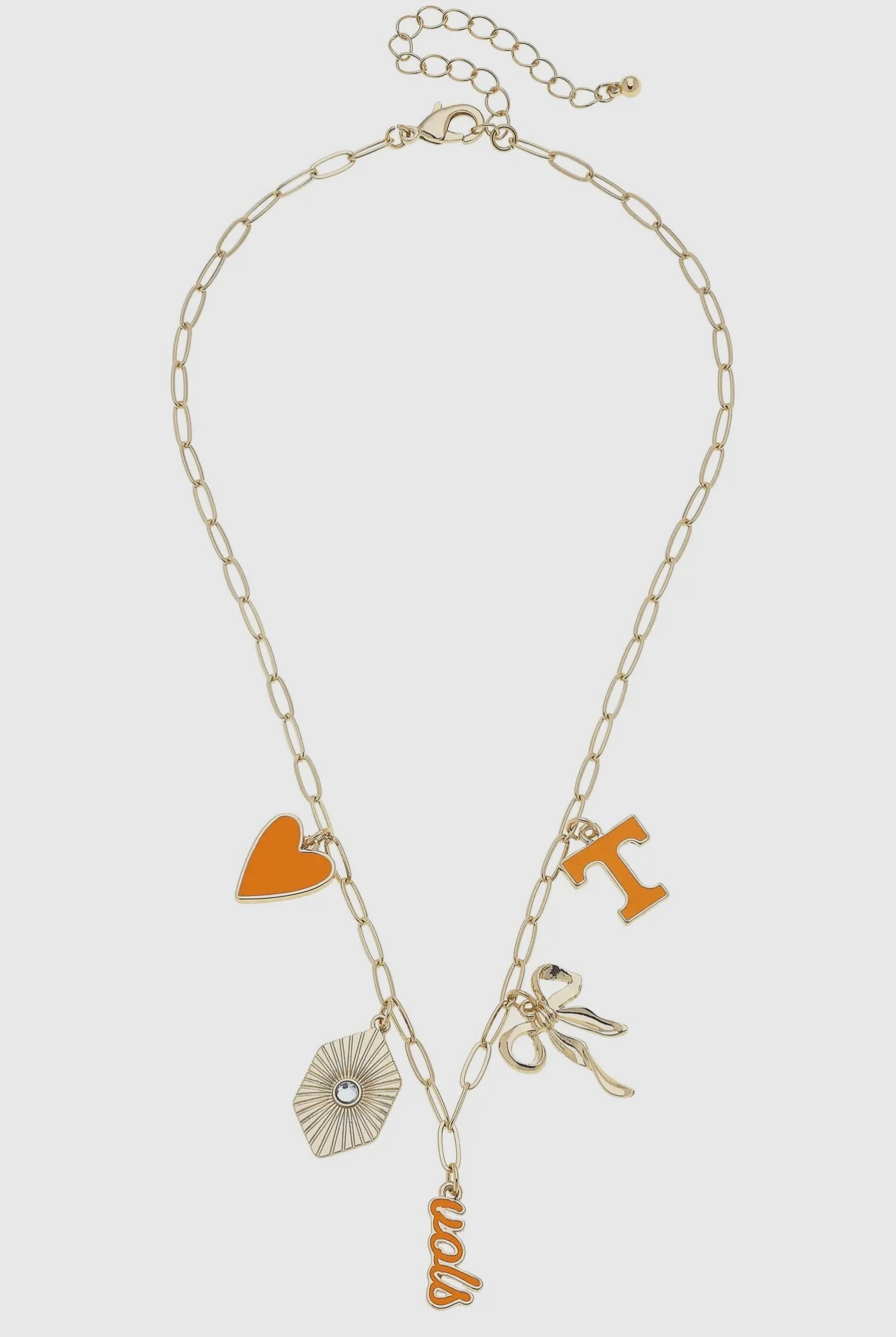 Tennessee Vols Paper Clip Charm necklace