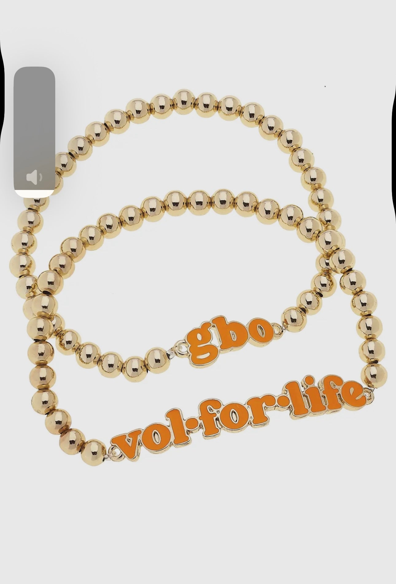 Tennessee Vols Slogan Bead bracelet set