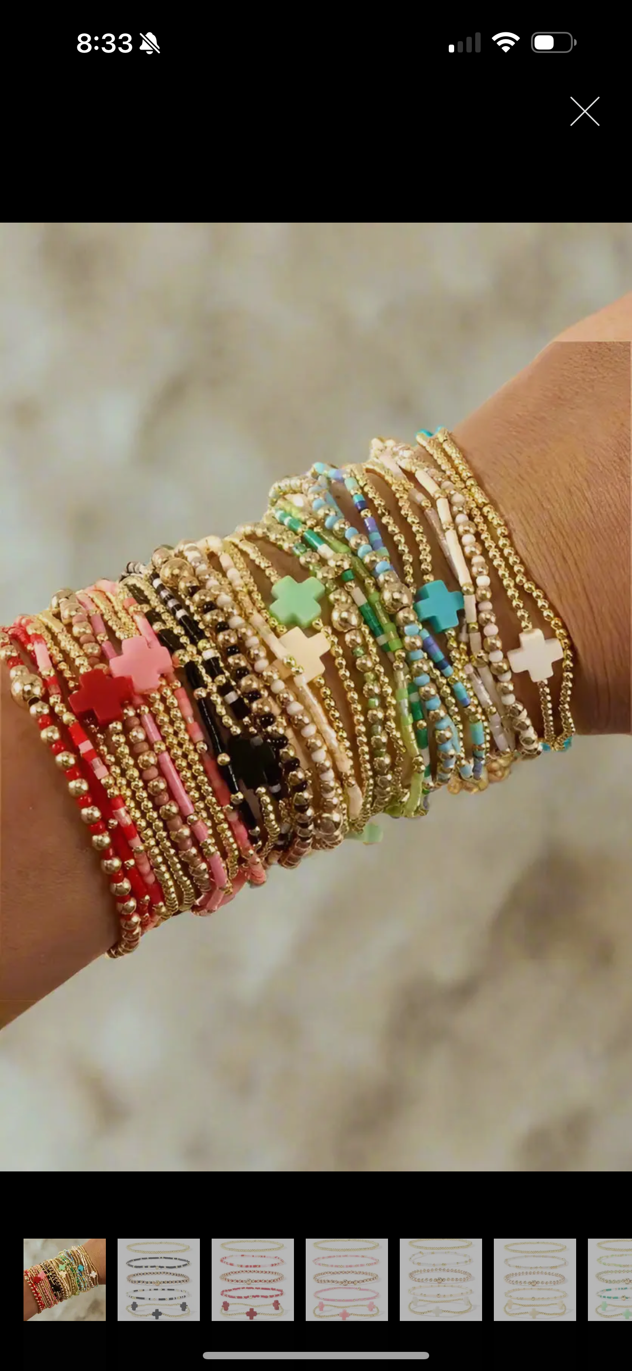 Black Beaded Bracelet Set