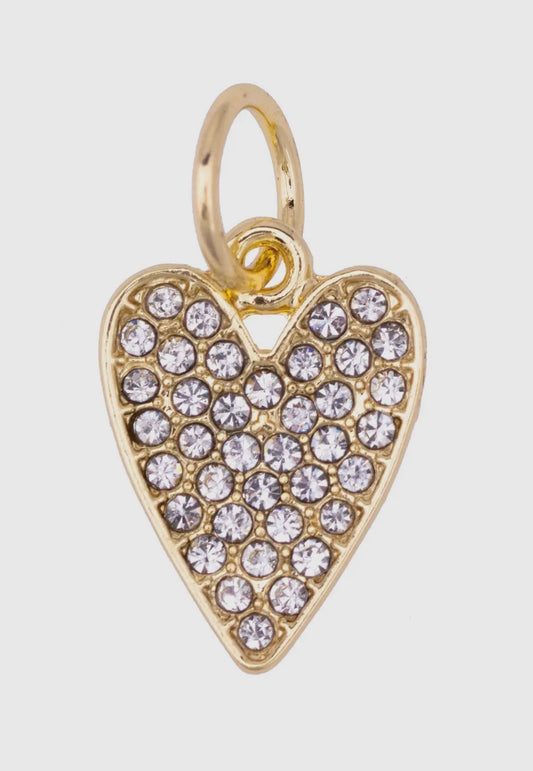 Pave heart charm