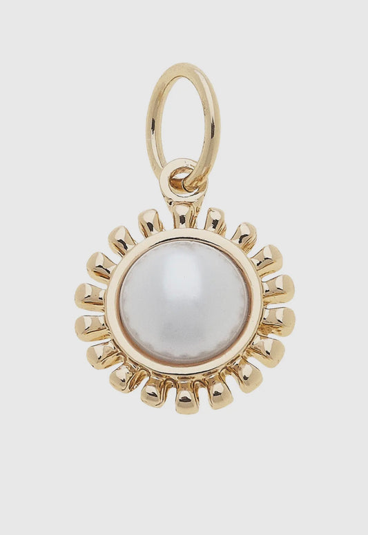 Pearl coin charm