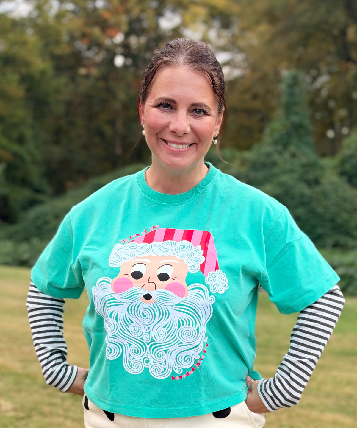 Big Fan of the Bearded Jolly Guy cropped tee